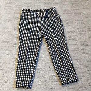 Talbots Black and White Checkered Pants